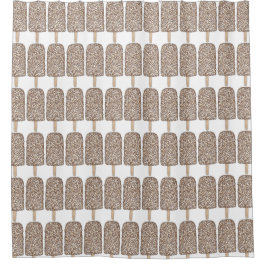 チョコレートeclairアイスクリームポップシクルシャワーカーテン シャワーカーテン