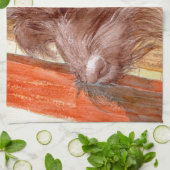 チョコレートLabradoodleジャクソン キッチンタオル (折り畳み)