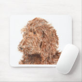 チョコレートLabradoodle マウスパッド (マウス)