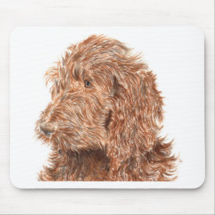 チョコレートLabradoodle マウスパッド