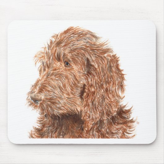 チョコレートLabradoodle マウスパッド (正面)