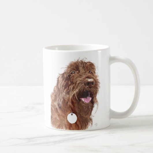 チョコレートLabradoodle #1のマグ コーヒーマグカップ (右)