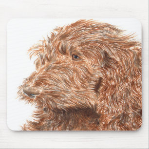 チョコレートLabradoodle #2のマウスパッド マウスパッド