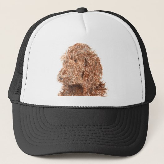 チョコレートLabradoodle #2の帽子 キャップ (正面)