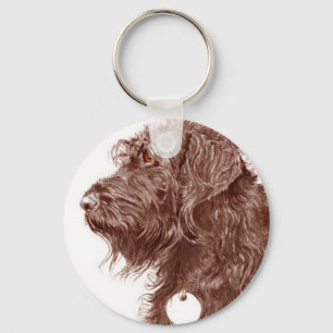 チョコレートLabradoodle Keychain キーホルダー