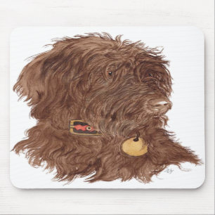 チョコレートLabradoodle Xenaのマウスパッド マウスパッド