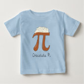 チョコレートPiかわいい数学Pi日の子供のベビーのTシャツ ベビーTシャツ (正面)