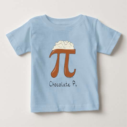 チョコレートPiかわいい数学Pi日の子供のベビーのTシャツ ベビーTシャツ (正面)