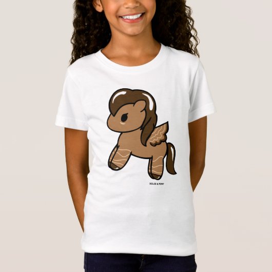 チョコレートPony|女の子のTシャツDolce及び子馬 Tシャツ (正面)