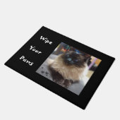 チョコレートRagdoll猫のワイプあなたの足のドア・マット ドアマット (アングル)