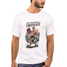チョコレートTシャツで筋トレをパワーアップ!面白いヴィーガンデザイン