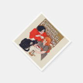 チョコレーフランスのトパーティースティインレンアート スタンダードカクテルナプキン (角)