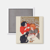 チョコレーフランスのトパーティースティインレンアート マグネット (正面/裏面)