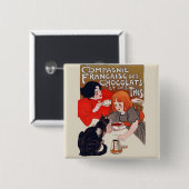 チョコレーフランスのトパーティースティインレンアート 缶バッジ (正面&裏面)