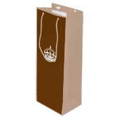 チョコレー保ト・ブラウンに穏やかな冠 ワインギフトバッグ (正面アングル)