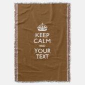 チョコレー保ト・ブラウンに落ち着いてテキスト スローブランケット (正面縦)