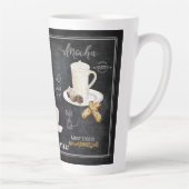 チョコレー最高のトにパパシャルボードタイポグラフィコーヒー カフェラテマグ (右)