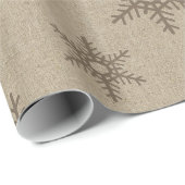 チョコレー素朴トバフェイクラップ雪片パターン ラッピングペーパー (ロールコーナー)