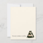 チョコレー結婚トのケーキの保存日 セーブザデート (裏面)