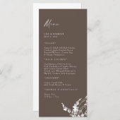 チョコレー結婚トのモダン白フローラ メニュー (正面/裏面)