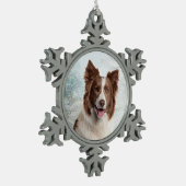 チョコレー縁どトコリーオーナメント スノーフレークピューターオーナメント (左)