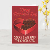 チョコレー食べツのバレンタおもしろいインカード カード (黄色い花)