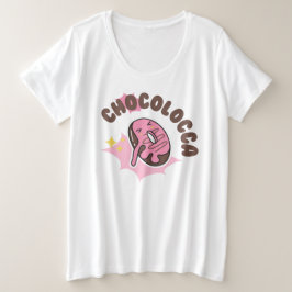 チョコロッカ(熱狂するドーナツ付きチョコレート用) プラスサイズTシャツ