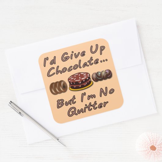 チョコ与えオは上げるけど何も言わない スクエアシール (封筒)