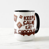 チョコ保コレート好きおもしろいの大人 マグカップ (正面右)