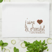 チョコ大好きフランスの! キッチンタオル (折り畳み)