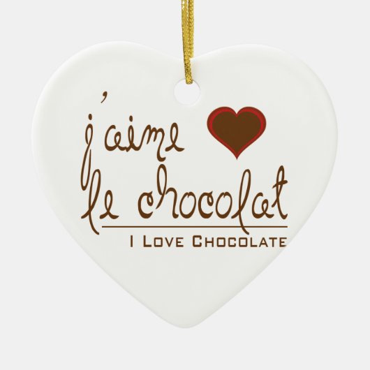 チョコ大好きフランスの! セラミックオーナメント (正面)