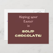 チョコ無地のリートイースター シーズンポストカード (正面/裏面)