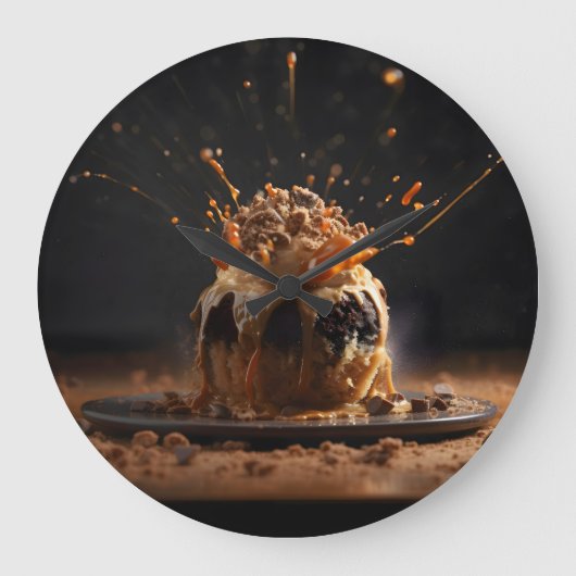 チョコ祝レート ラージ壁時計 (正面)