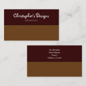 チョコ素朴コレートブラウン付きプレイド 名刺 (正面/裏面)