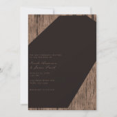 チョコ素朴バラウッドエレガモダンントウェディング 招待状 (正面)