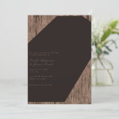 チョコ素朴バラウッドエレガモダンントウェディング 招待状 (スタンド正面)