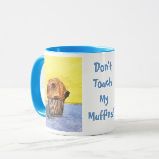 チョコ絵を描ートチップマフィンセラミックマグカップ マグカップ (正面左)