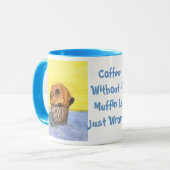 チョコ絵を描ートチップマフィンセラミックマグカップ マグカップ (正面左)