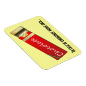 チョコ考えーエマージェンシーの資格がある マグネット (右側)