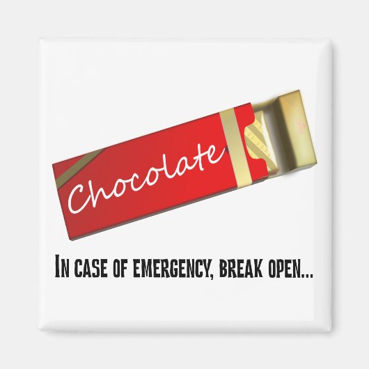 チョコ考えーエマージェンシーの資格がある マグネット (正面)