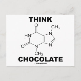 チョコ考えート(テオブロミン分子化学) ポストカード