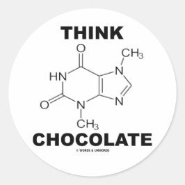 チョコ考えート(テオブロミン分子化学) ラウンドシール