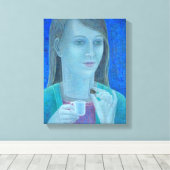 チョコ2011の女の子 キャンバスプリント (インサイチュ (ウッドフロア))