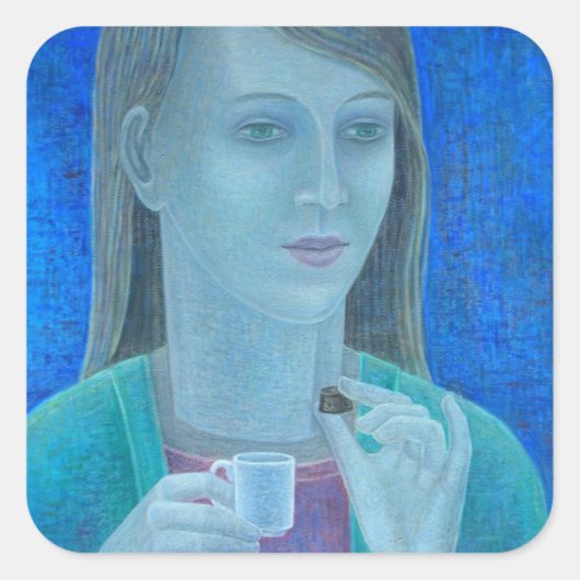 チョコ2011の女の子 スクエアシール (正面)