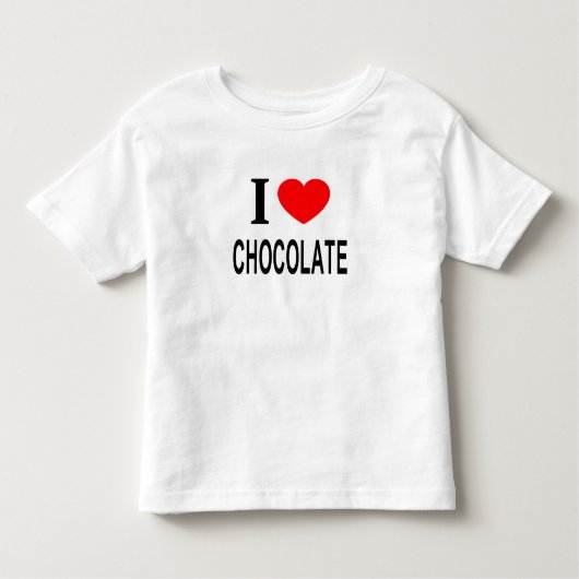チョコ❤️コ大好きチョコIハート トドラーTシャツ (正面)