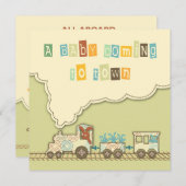 チョチョトレイン招待状スクエア 招待状 (正面/裏面)