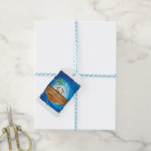 チョックのキッズアート – 地球の平和 ギフトタグ (より糸つき)