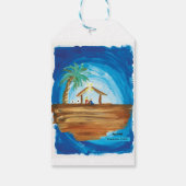 チョックのキッズアート – 地球の平和 ギフトタグ (裏面)