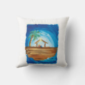 チョックのキッズアート – 地球の平和 クッション (裏面)