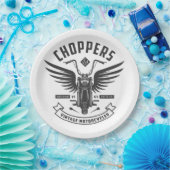 チョッパヴィンテージオートバイ ペーパープレート (パーティー)